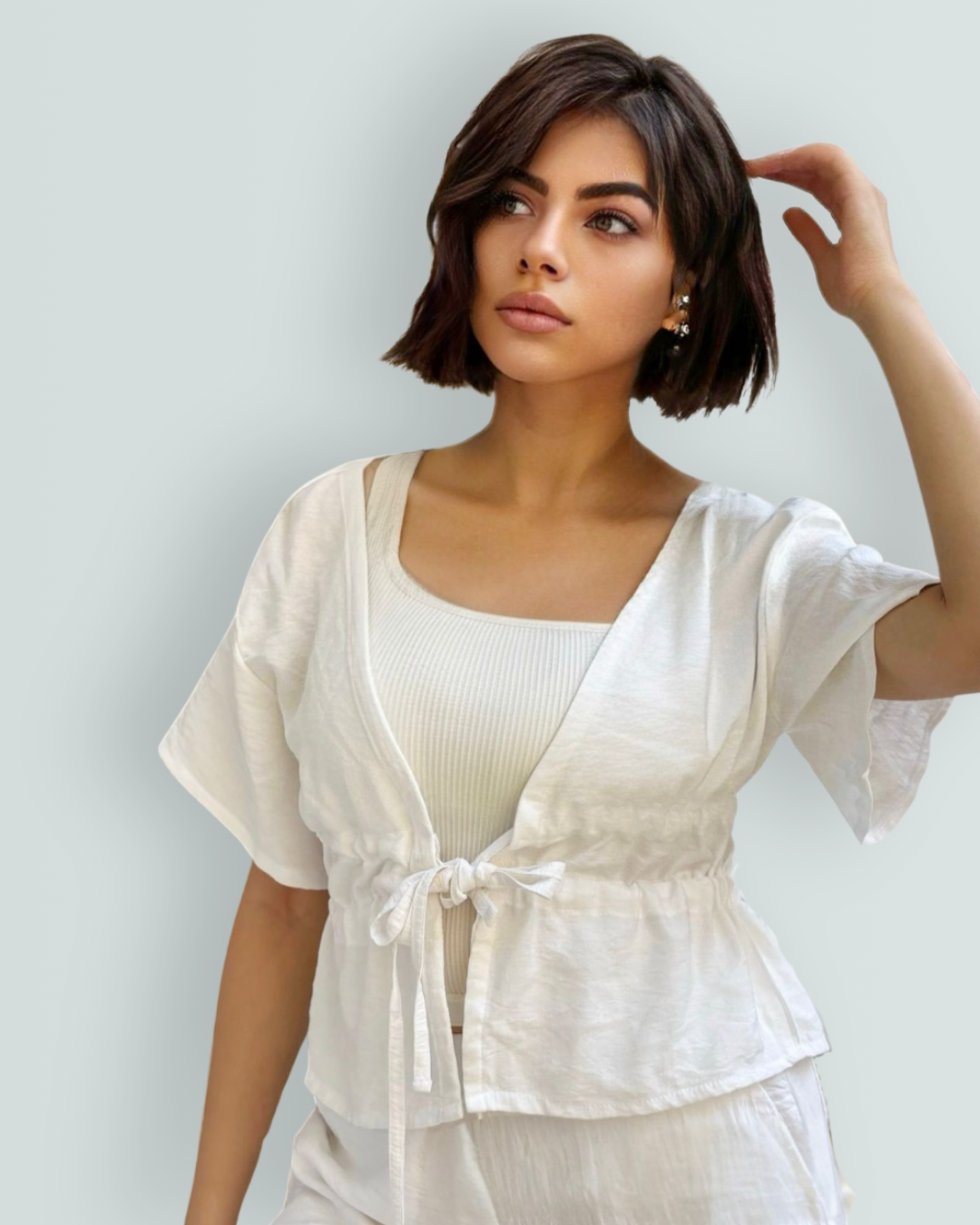Essential Plain Linen Blouse – Breathable Comfort for Every Day