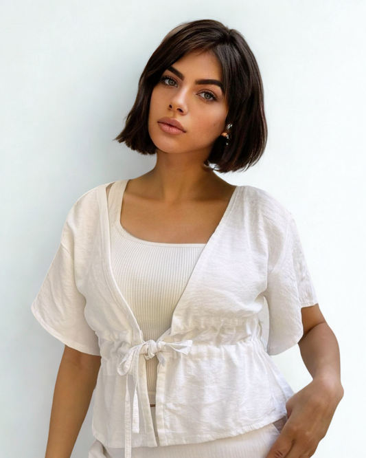 Essential Plain Linen Blouse – Breathable Comfort for Every Day
