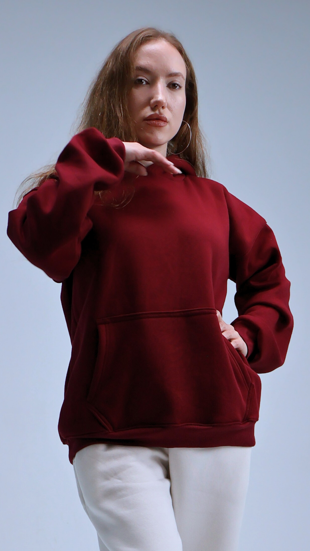 Still Season™ Oversize Hoodie Melton Cotton