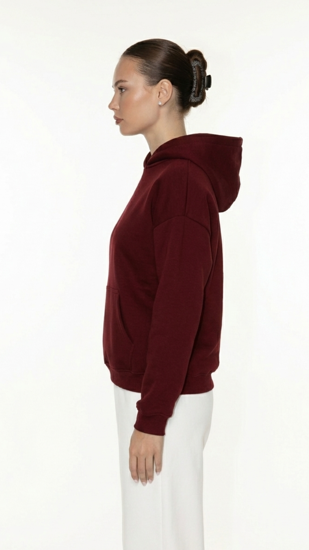 The Cardinal Set | Burgundy Hoodie & White Pants | Egyptian Cotton