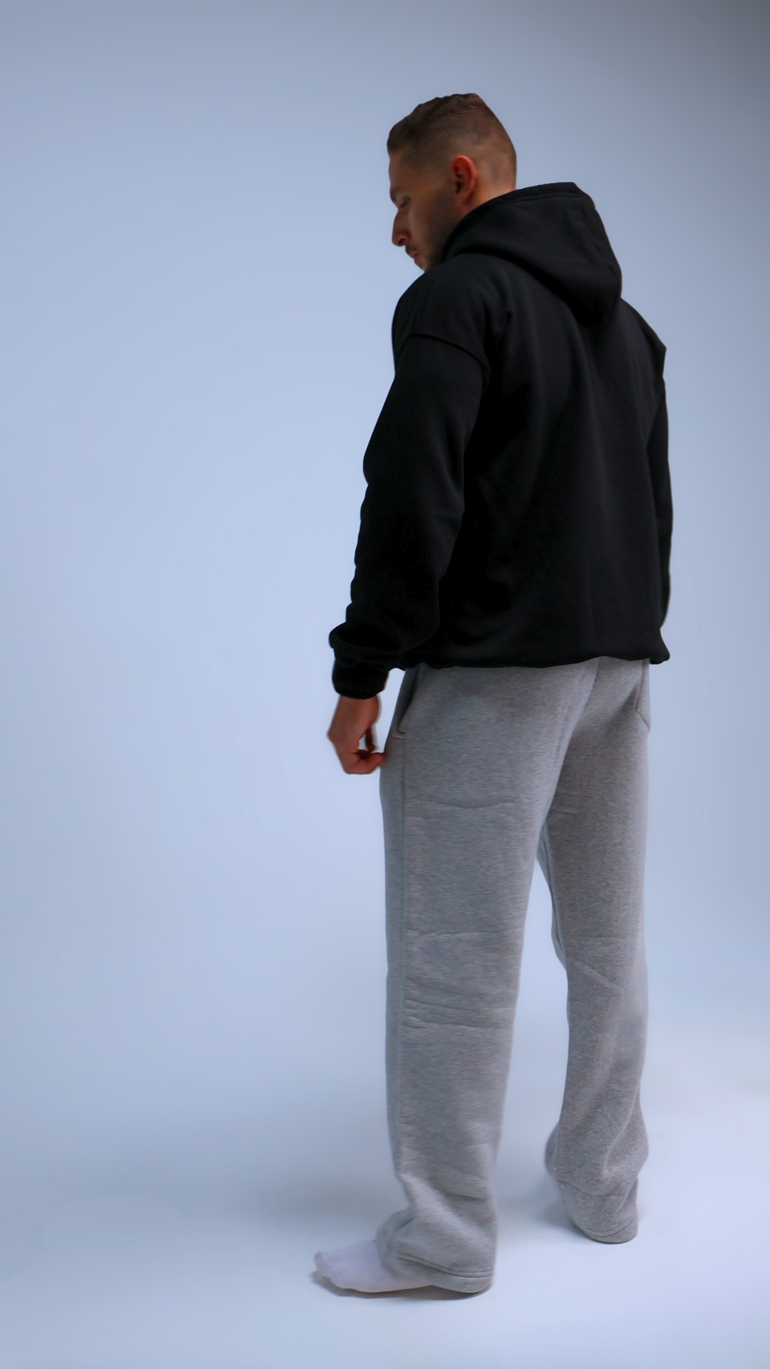 Still Season™ Black Oversize Hoodie Melton Cotton