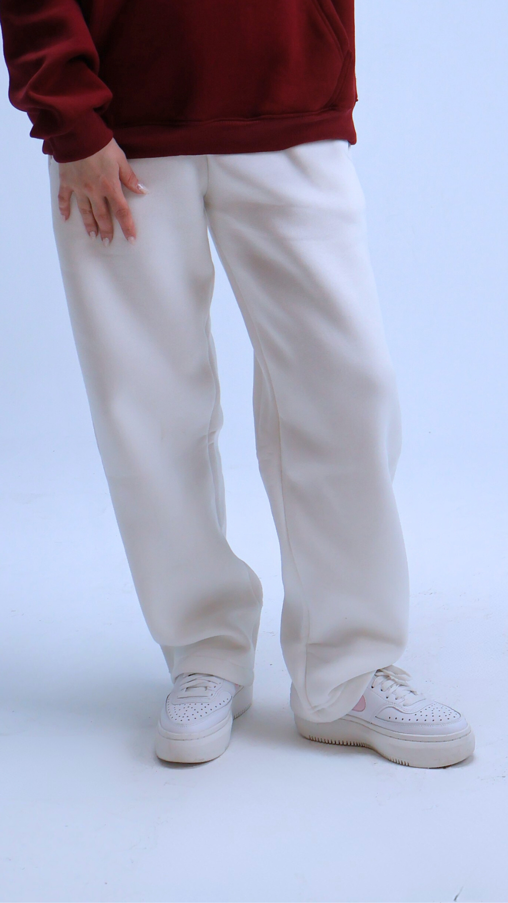 Still Season™ Wide-leg Sweatpants Melton Cotton