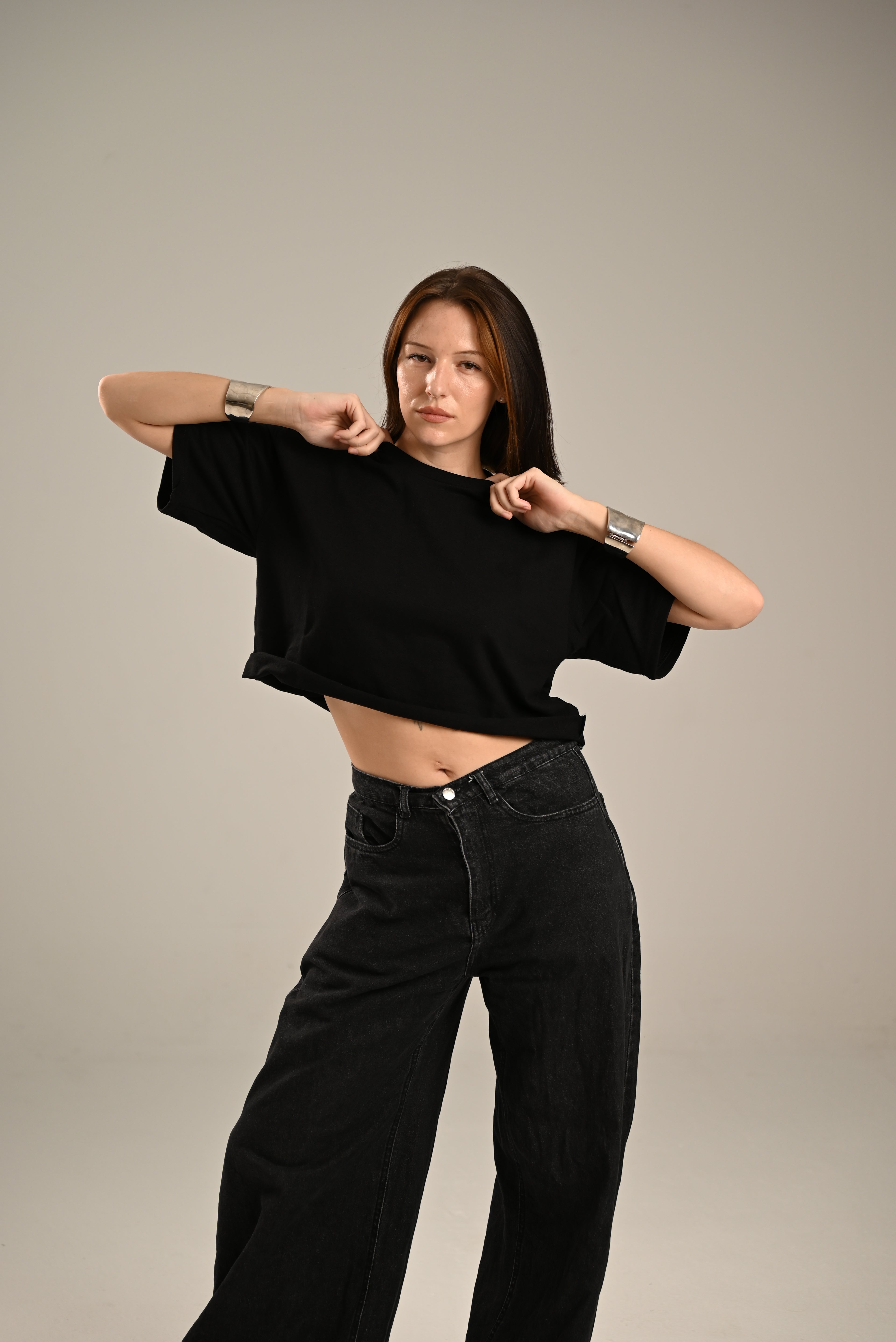 Luxury Caviar | Oversize Fit | Short Sleeve Crop Top