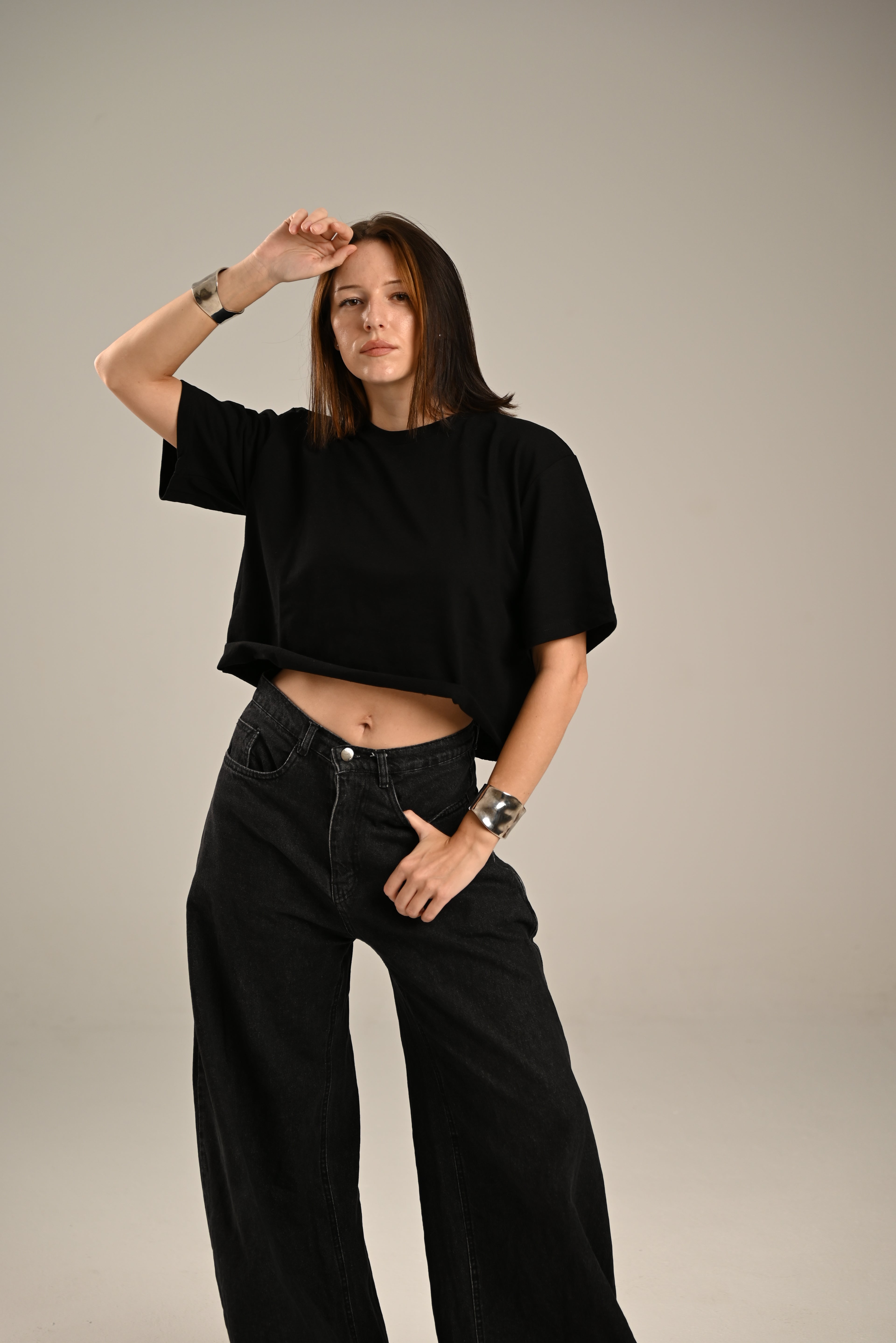 Luxury Caviar | Oversize Fit | Short Sleeve Crop Top
